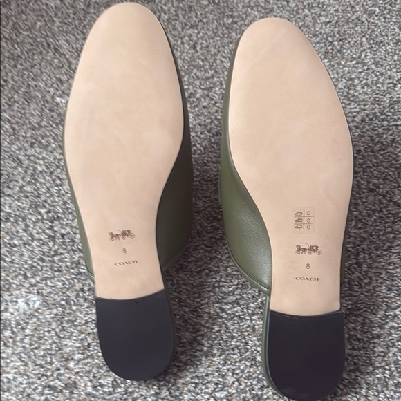 Coach Olive Green Leather Loafers - Picture 4 of 4